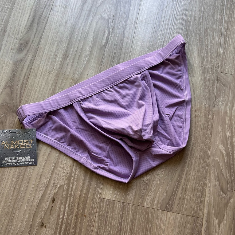 Andrew Christian | Moisture Control Mesh Brief w Almost Naked in Purple Jade (S)